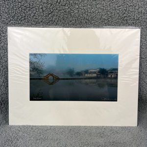 Michael J Leu Art Print SIGNED /300 6x10 Cityscape Village Water Bridge Poster 1